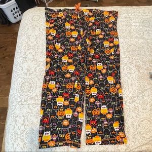 Owl pumpkin Halloween knit pajama PJ pants